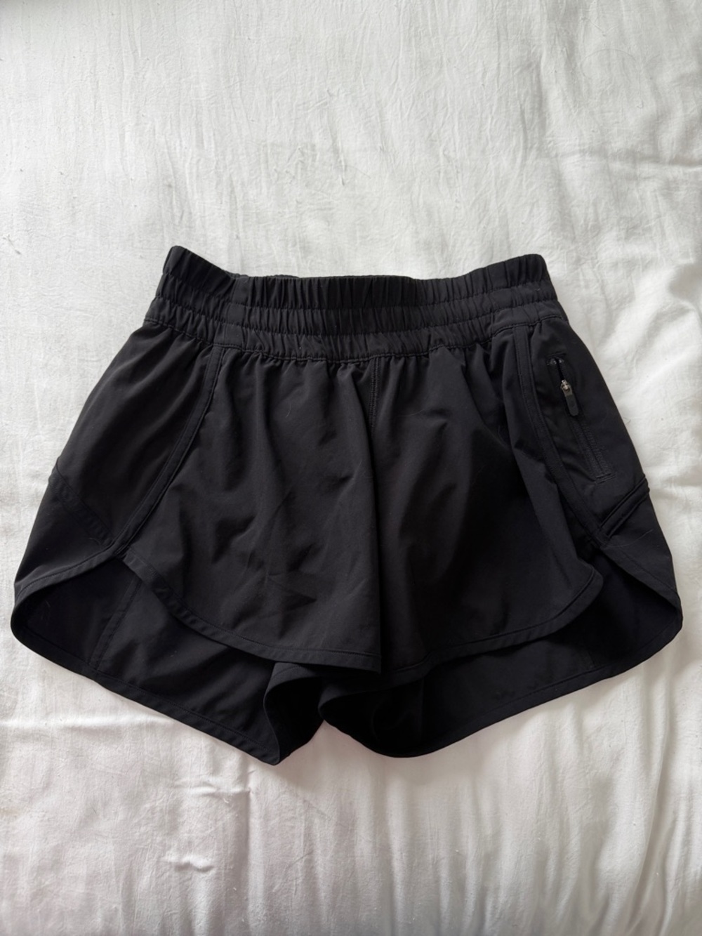 lululemon athletica Black Run/Train Split-Hem Shorts